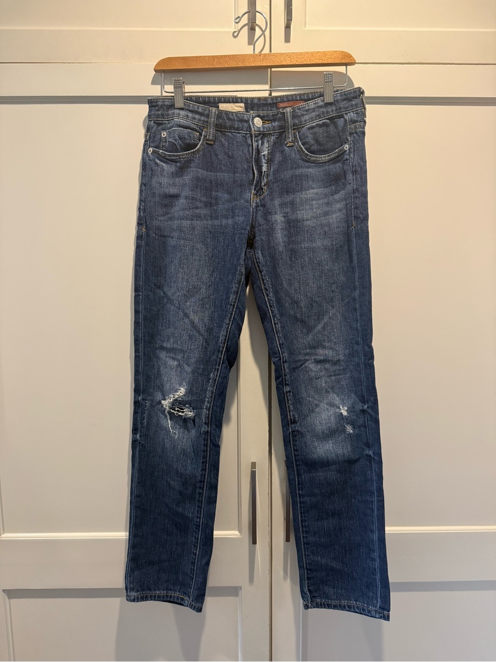 Pilcro Dark Blue Distressed Jeans
